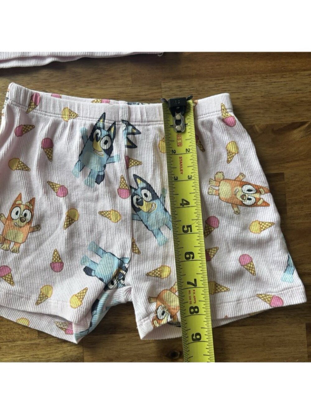 Zara Bluey Bingo Matching Set Ribbed Shorts & Top Size 4 Yr Disney Pink Icecream - Picture 8 of 16
